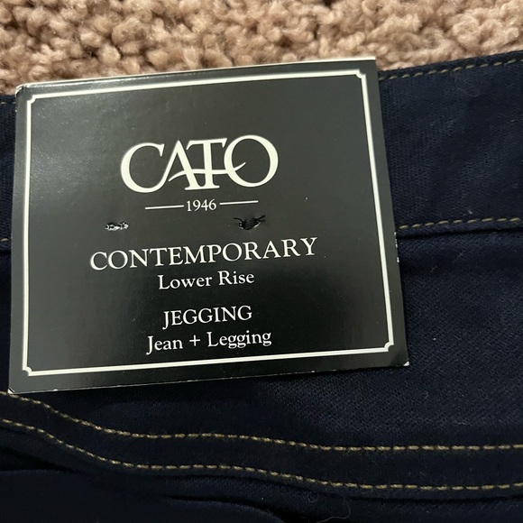 NWT Cato Contemporary Lower Rise Jegging Size 14 Dark Blue - Picture 3 of 6